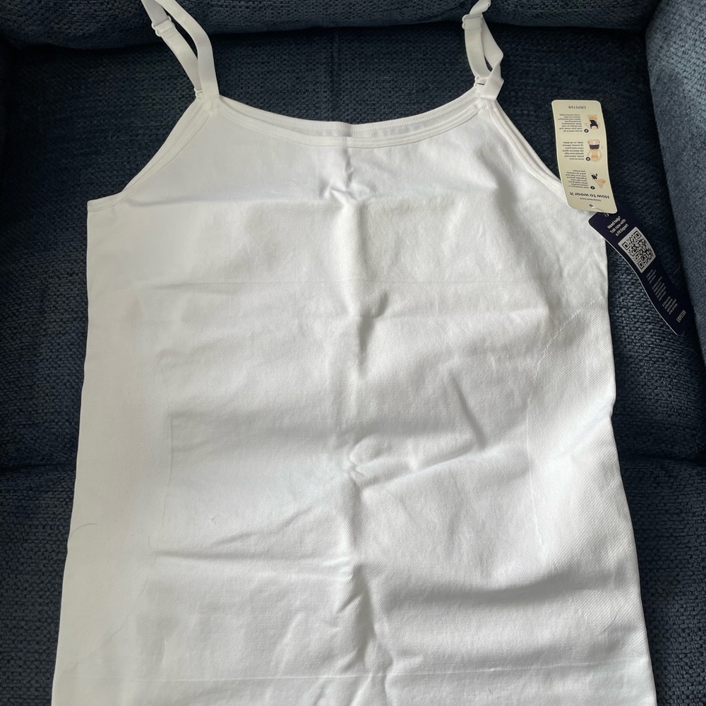 2 Empetua by Shapermint 1 White & 1 Nude scoop neck Women's Camisole shapewear